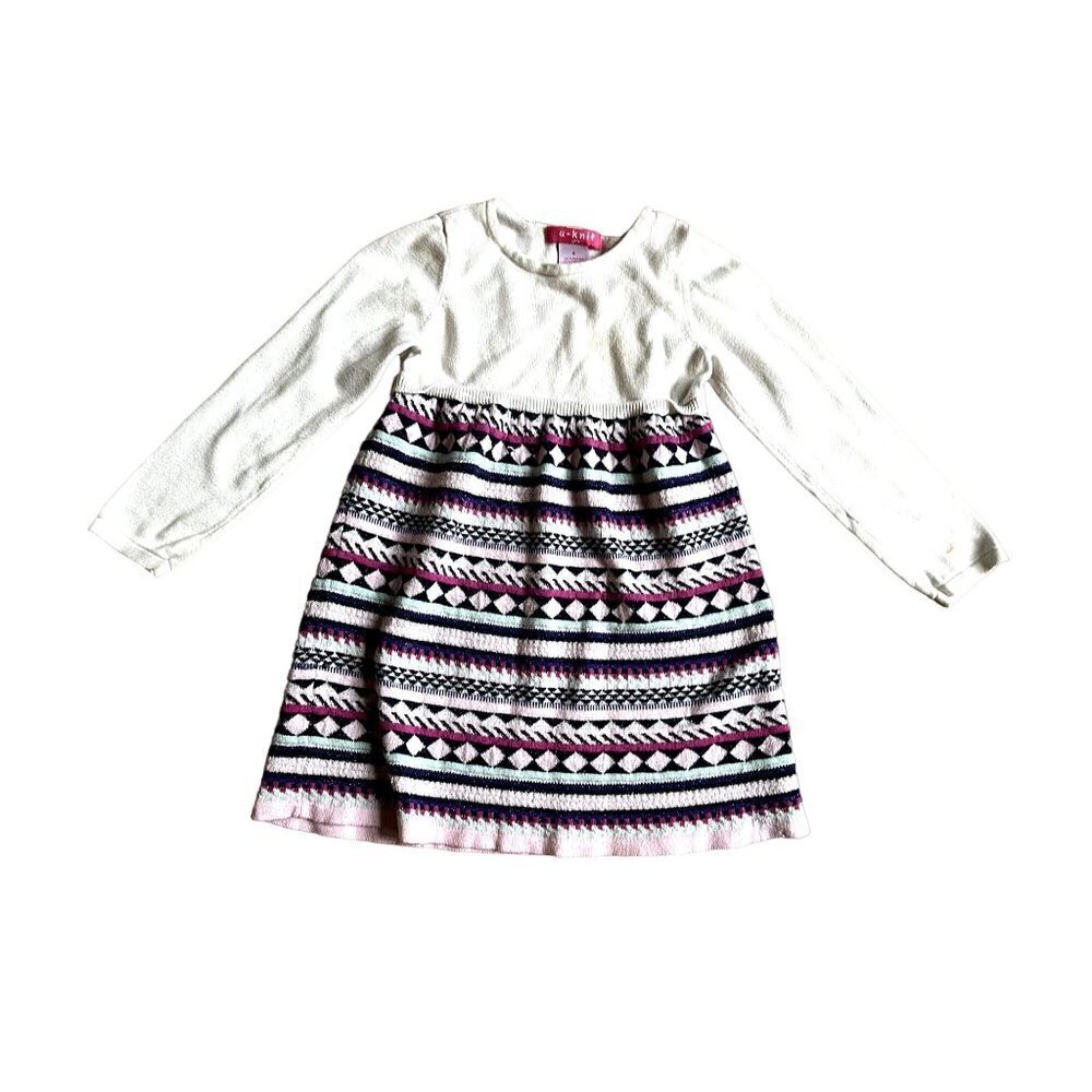 U-Knit Kids Long Sleeve Sweater Dress 6